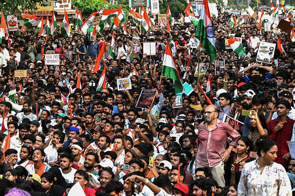 भारतमा निर्वाचन प्रमुखको राजीनामा माग्दै प्रदर्शन, दिल्लीमा सुरक्षा कडा