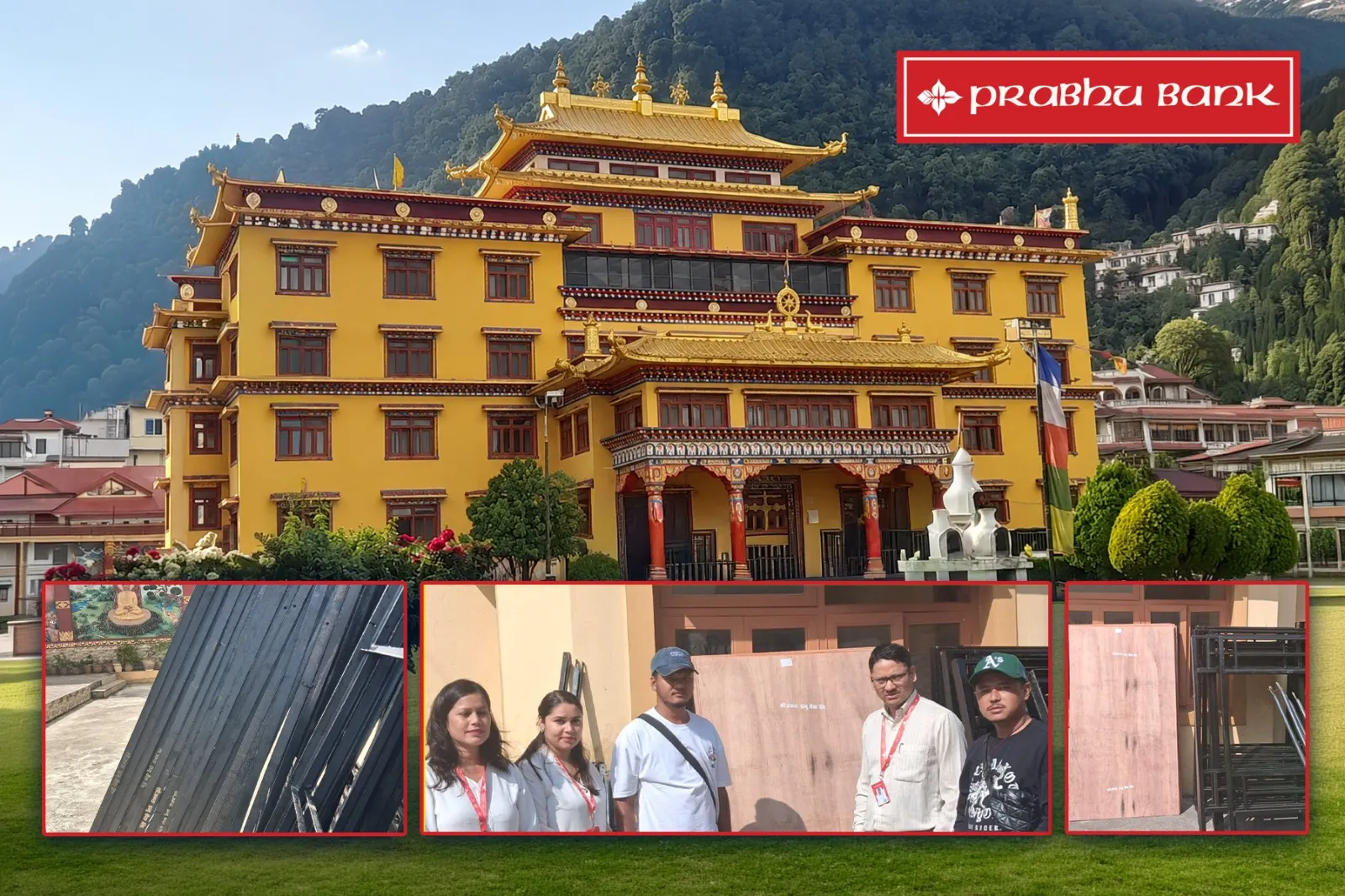 प्रभु बैंकद्धारा विपद्बाट प्रभावित परिवारहरुका लागी आश्रय स्थल (पहेंलो गुम्बा) लाई बंक बेड हस्तान्तरण