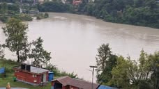 अविरल वर्षाले सेतीमा बहाब बढ्दा रामघाटमा बन्यो ताल